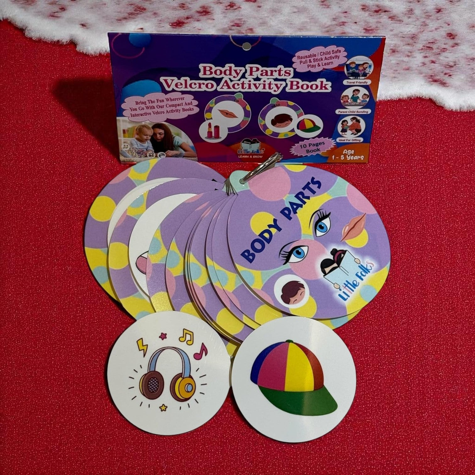 Children's "Opposite" Velcro activity book from U Smile Toys, promoting cognitive development and fine motor skills in young learners www.usmile.toys